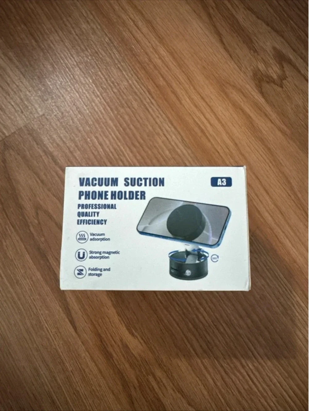 NEW Magnetic Vacuum Suction Phone Holder Black
